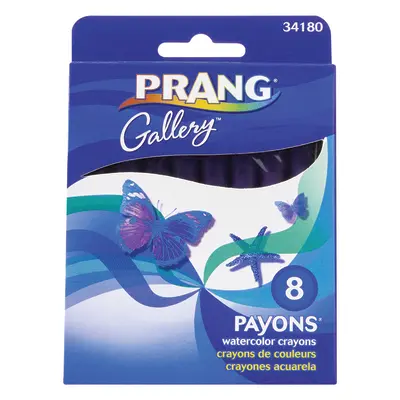 Prang Payons Watercolor Crayons, Assorted Colors, 8 Ct