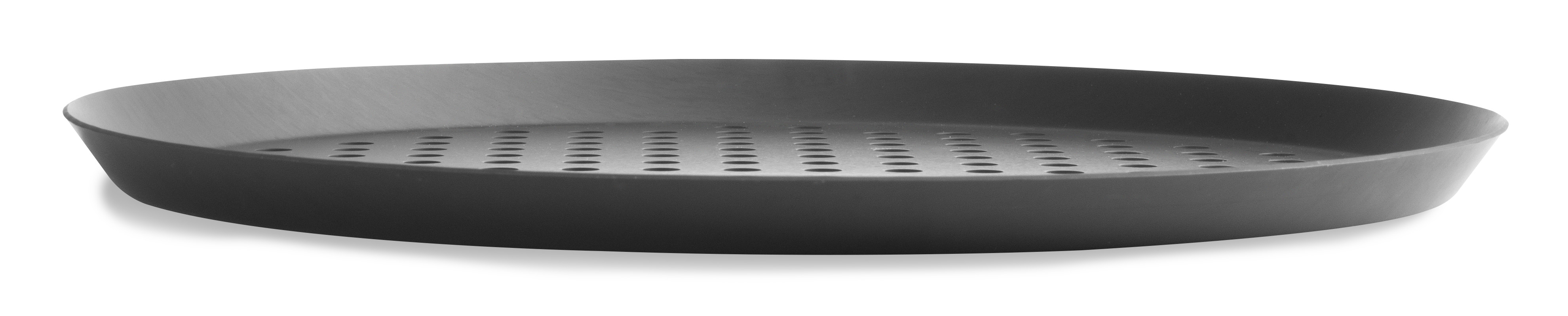 14" Perforated Press Cut Pizza Pan with Hard Coat Anodized Finish