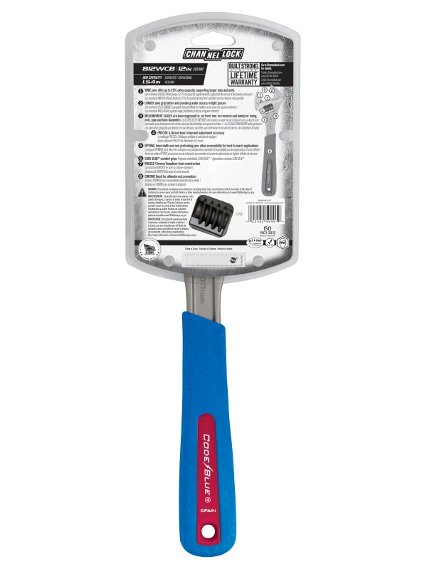 812WCB 12-inch CODE BLUE® Adjustable Wrench