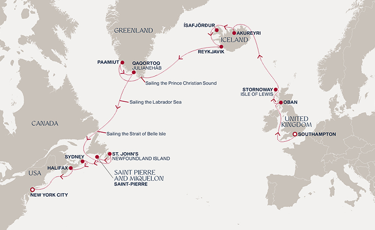Itinerary map