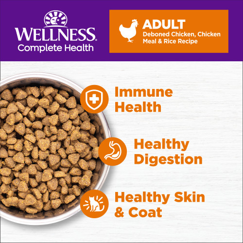 The benifts of Wellness Complete Health Grained Chicken & Chicken Meal