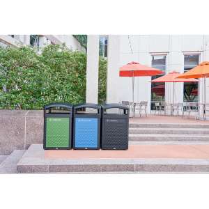 Rubbermaid Commercial, Decorative Plastic Compost Panels, Medium, Green, 4/Case