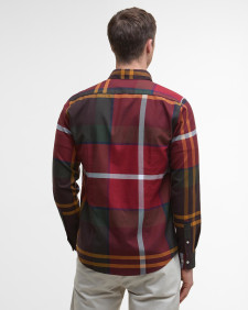 Dunoon Tailored Long-Sleeved Shirt Winterberry Tartan