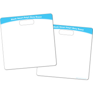 Smart Poly&reg; Educational Activity Busy Board, Dry Erase with Marker, 10-3/4" x 10-3/4", Blank 2 Sides