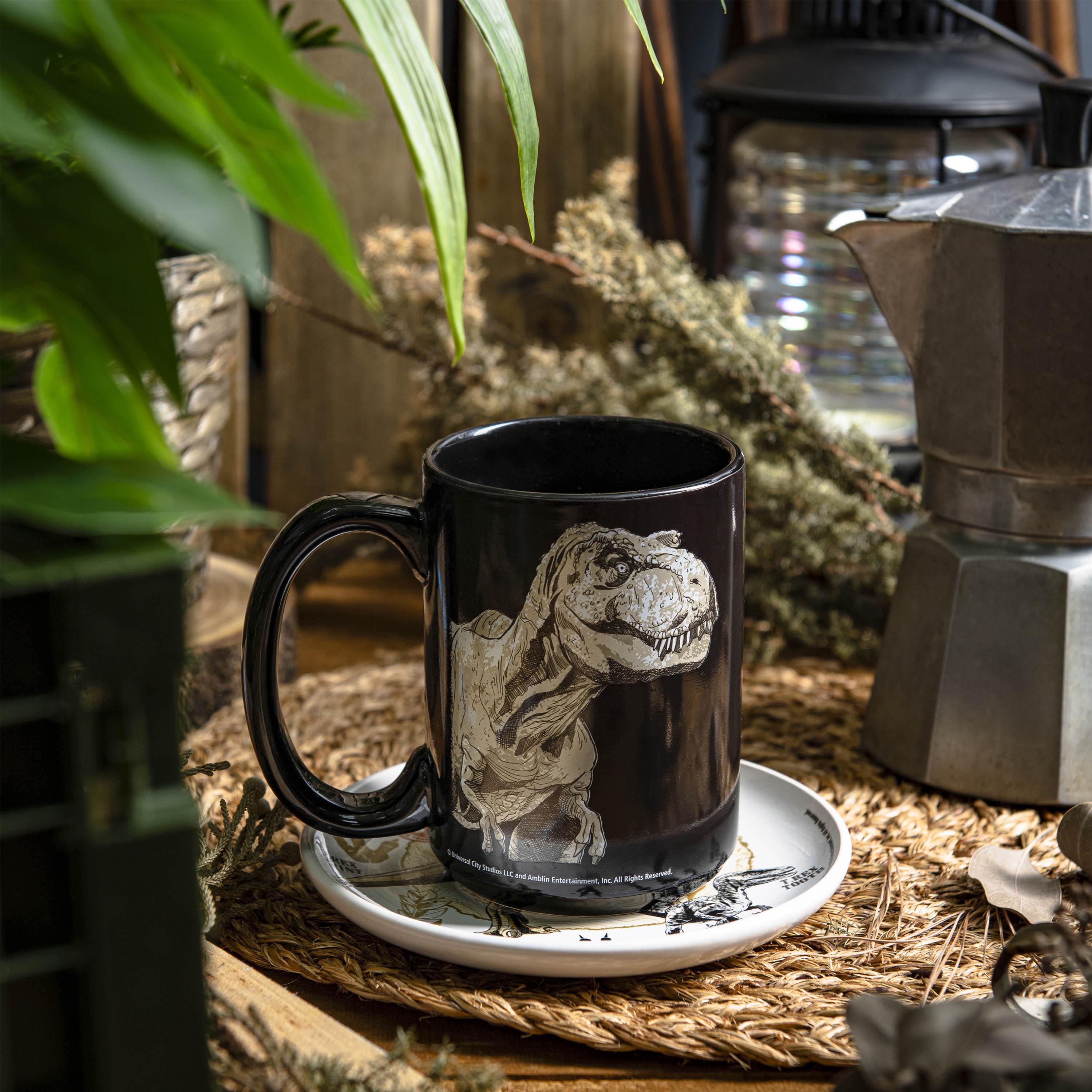 Jurassic World Dominion Ceramic Coffee Mug and Plate, T-Rex, 2-piece set slideshow image 5