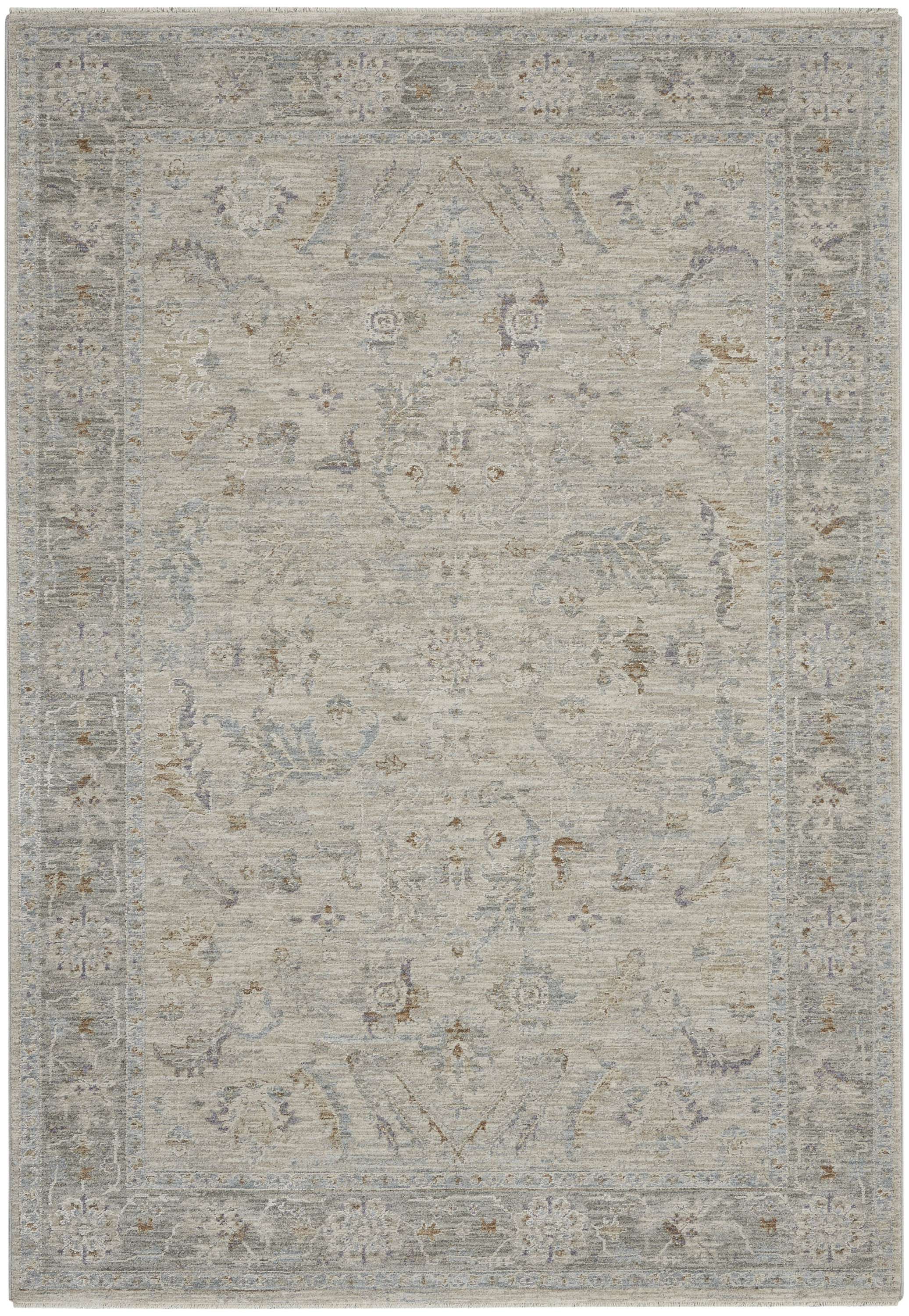 Nourison Infinite 3'11" x 5'11" Light Grey Vintage Indoor Rug