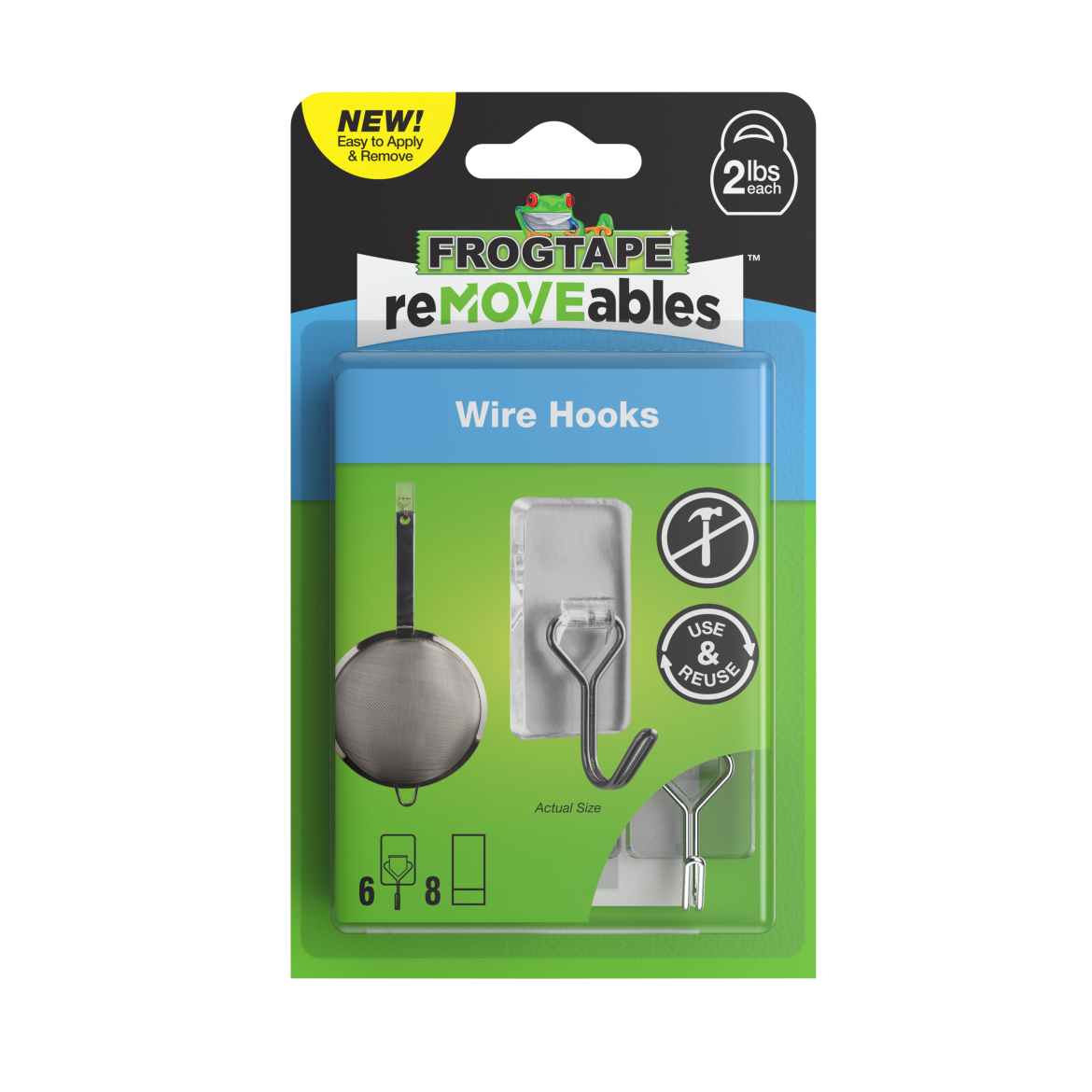 FrogTape reMOVEables™ Medium Clear Wire Hook Primary Product Image