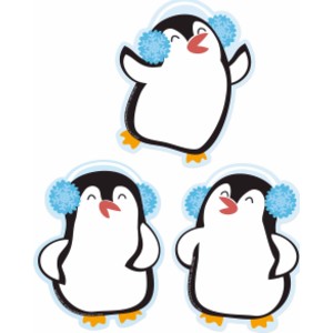 Winter Penguins Paper Cut-Outs, Pack of 36