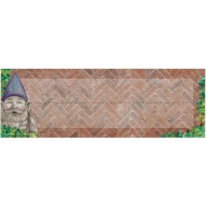 Curiosity Garden Self-Adhesive Name Plate, 9-5/8" x 3-1/4", Pack of 36