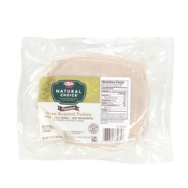 NATURAL CHOICE(r) Turkey, Oven Roasted, Premium, 1 oz slices, 6/2 lb . C1CB - Front Center Inner Pack (Hi Res)