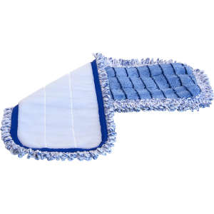 Hillyard, Trident®, Scrubber Microfiber Hook & Loop Mop with Fringe, 18"W, Blue