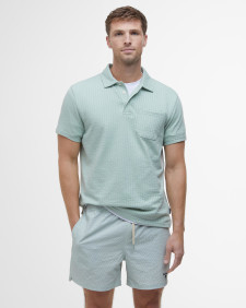 Dymchurch Seersucker Polo Shirt Pale Apple