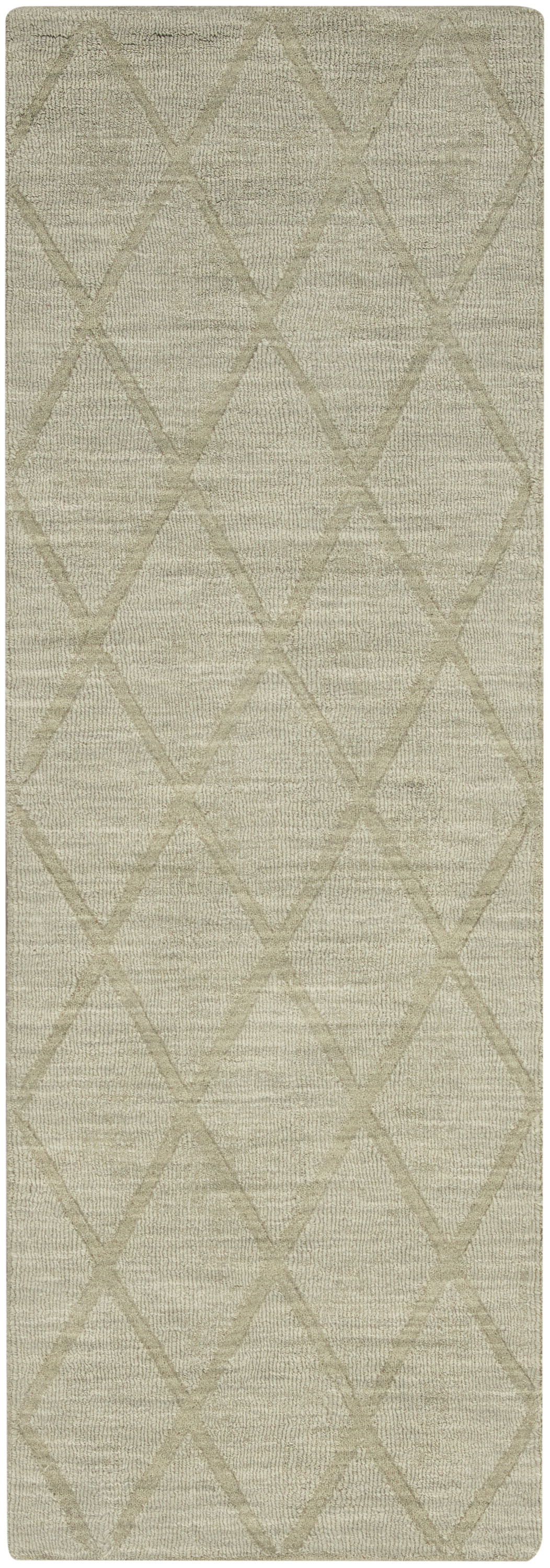 Nourison Wool Haven 2' x 6' Sage Modern Indoor Rug