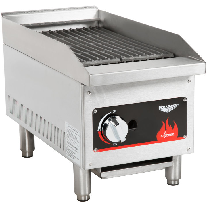 12-inch Cayenne® medium-duty radiant / lava rock charbroiler