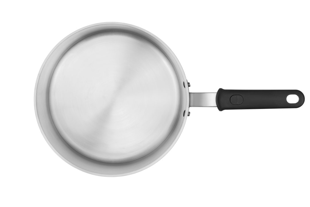 4 ½-quart Wear-Ever® Classic Select® heavy-duty aluminum saucepan in natural finish and silicone handle