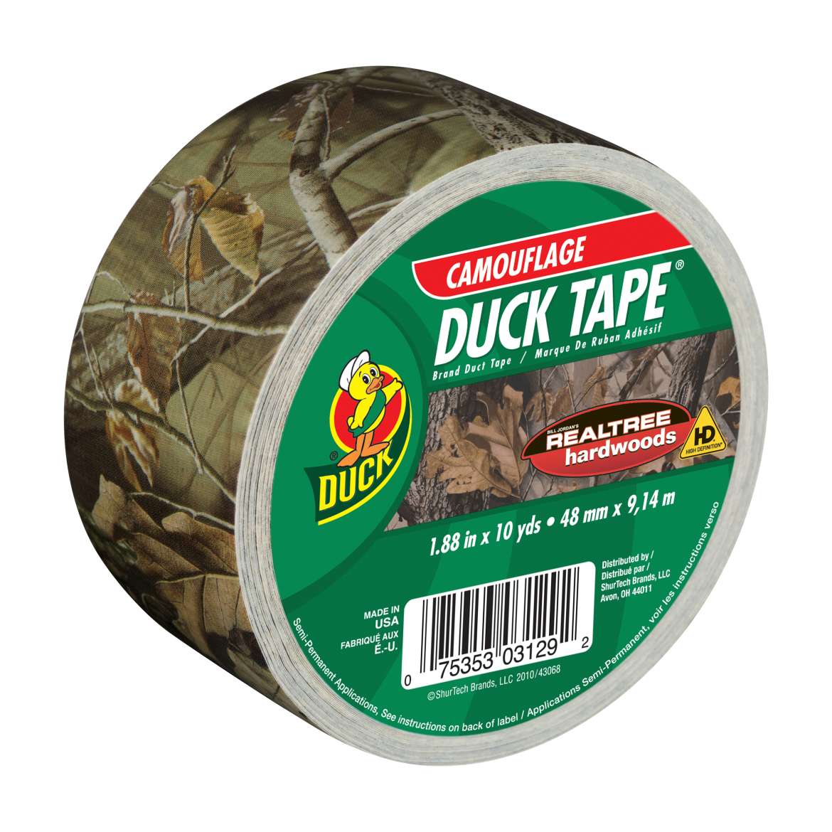 Realtree® Camo Duck Tape® Brand Duct Tape - Hardwoods, 1.88 in. x 10 yd. Image