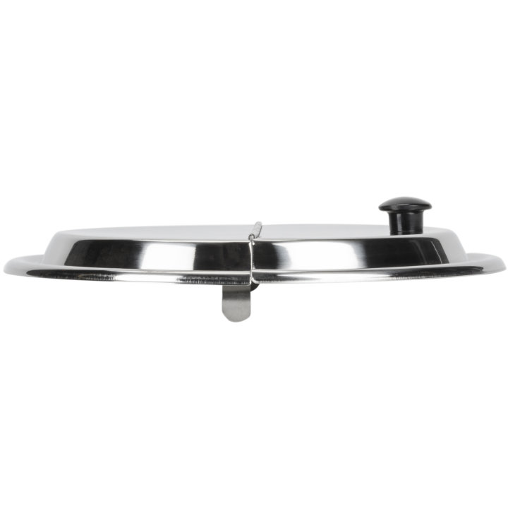 6 ½-inch stainless steel hinged cover with Kool-Touch® handle
