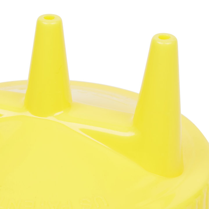 Traex® wide-mouth squeeze dispenser Tri Tip™ replacement cap in yellow