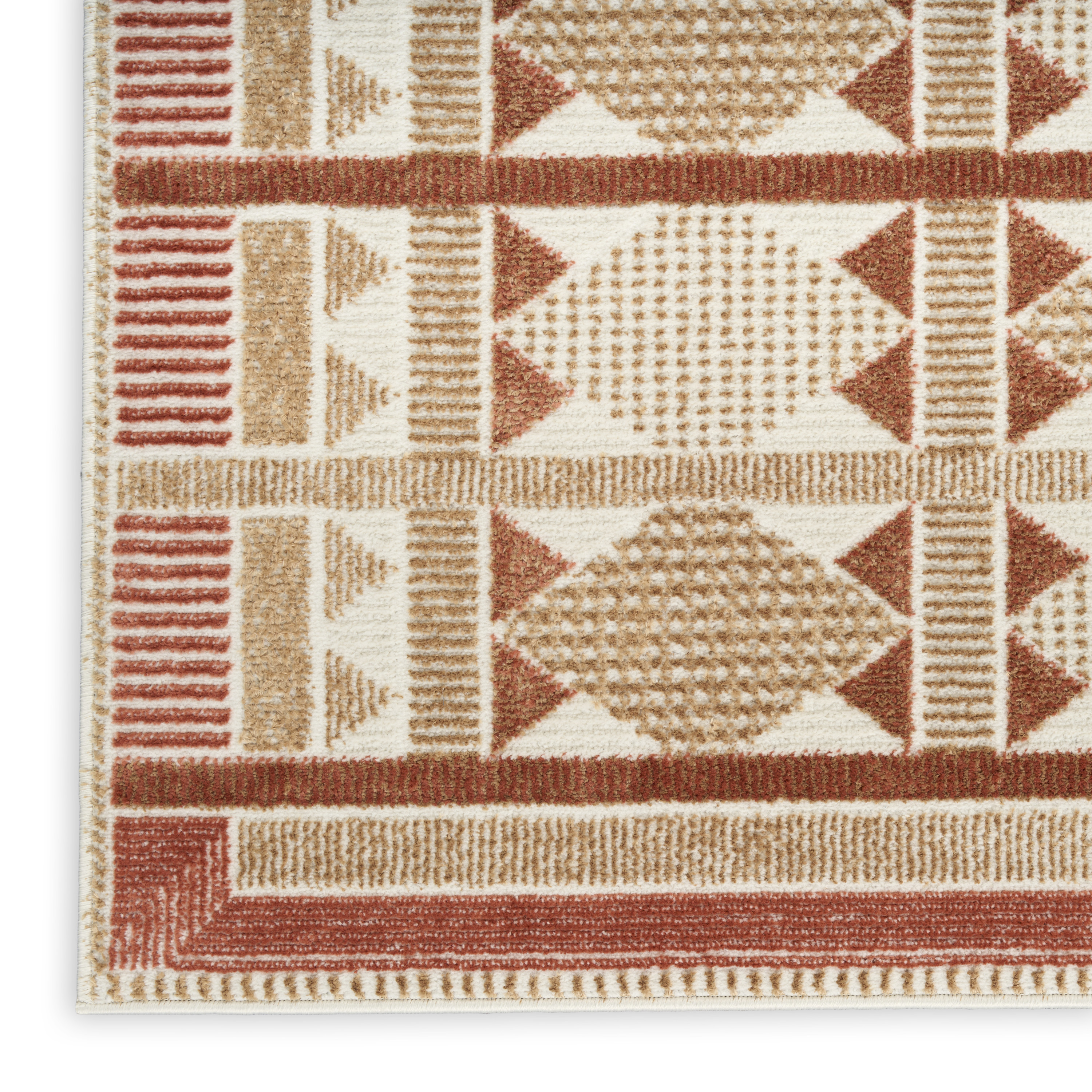 Nourison Nordic 5' x 7' Rust Modern Indoor Rug