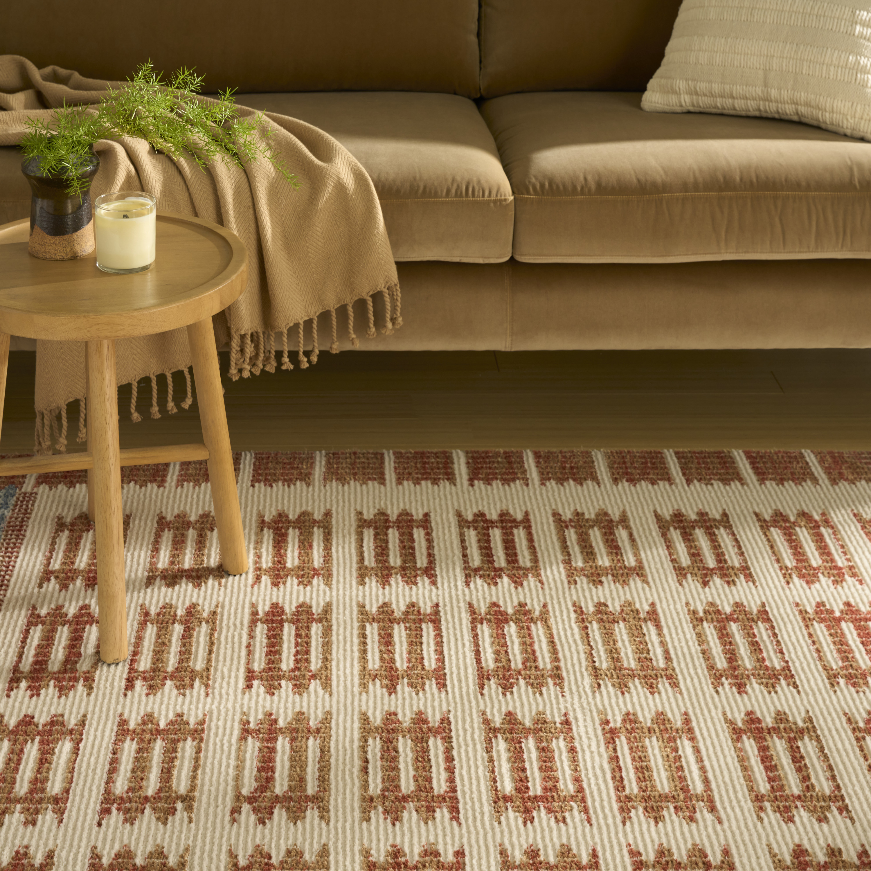 Nourison Nordic 8' x 10' Ivory Rust Modern Indoor Rug