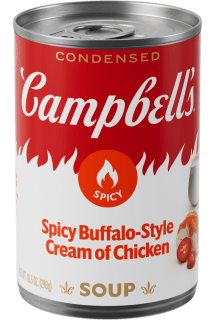 Spicy Buffalo-Style Cream of Chicken Soup