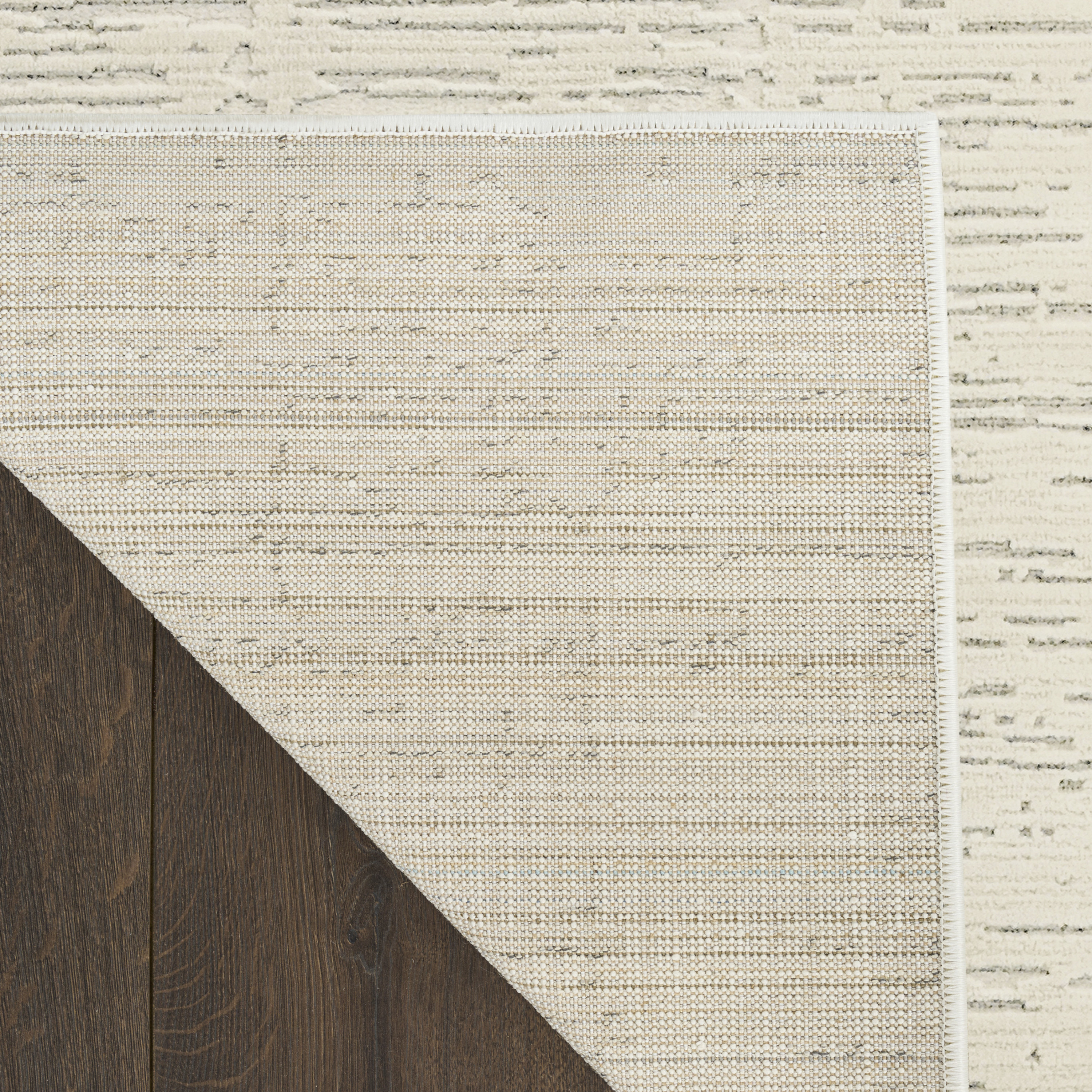 Nourison Ivory Hues 3'11" x 5'11" Ivory Grey Modern Indoor Rug