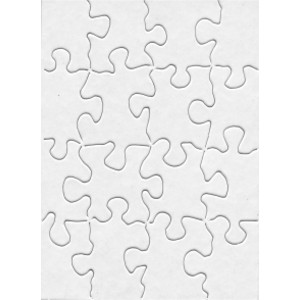 Compoz-A-Puzzle&reg;, 4" x 5-1/2" Rectangle, 16 Pieces, 24 Puzzles
