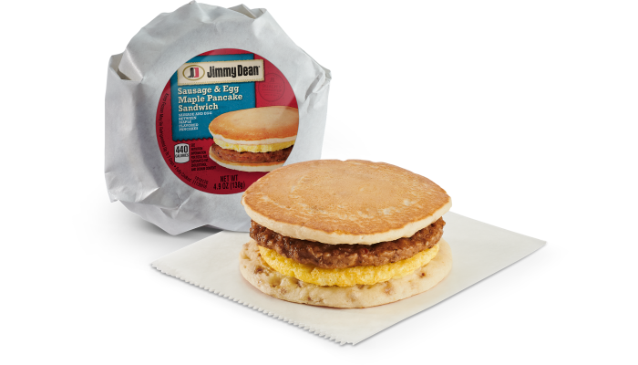 Jimmy Dean® Sausage & Egg Pancake Sandwich with Maple Syrup_image_1