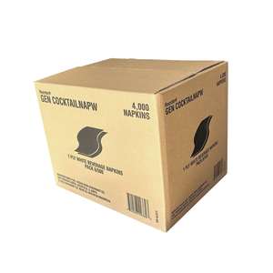 GENCOCKTAILNAP, GEN, Cocktail, Napkins, 1 ply, White