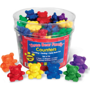 Three Bear Family&reg; Rainbow&trade; Counters, Set of 96