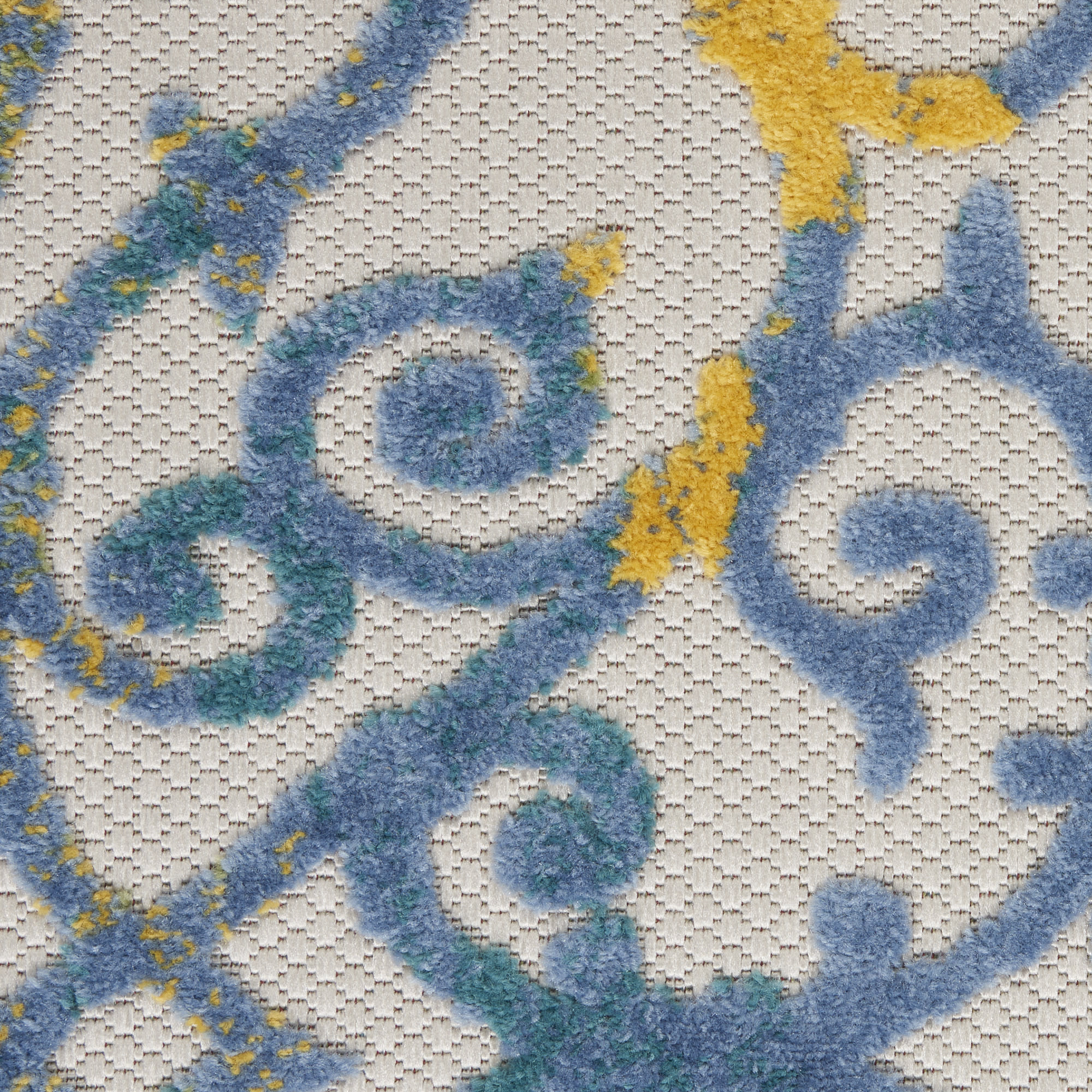 Nourison Aloha 6' x 9' Ivory Blue Contemporary Rug