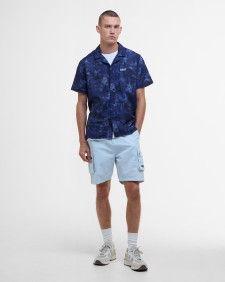Camo Ikat Short-Sleeved Shirt Midnight Blue
