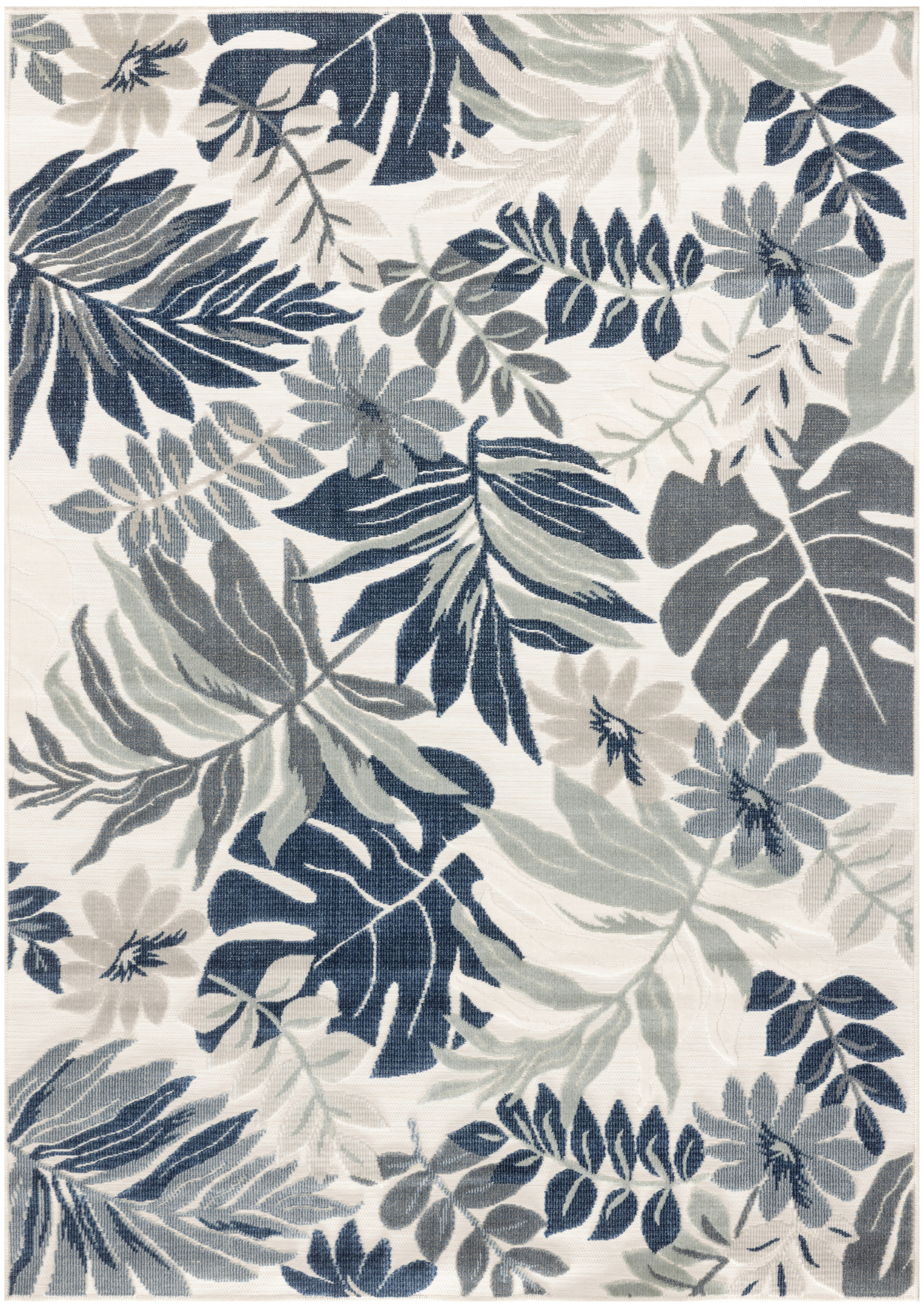 Nourison Suncoast 5'3" x 7'3" Blue Tropical Rug