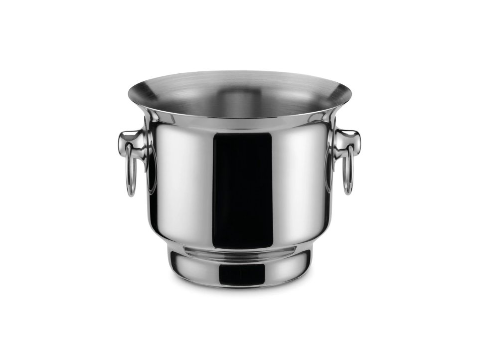 Cubo champán con anillas de 18 centimetros en acero inoxidable