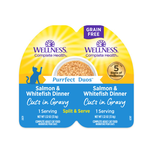 Wellness Complete Health Purrfect Duos Salmon & Whitefish Front packaging