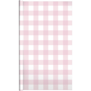 Cottage Gingham Pink Bulletin Board Paper Roll, 47.25" x 25'