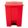 Rubbermaid Commercial, Legacy, 18 gal, Plastic, Red, Rectangle, Receptacle