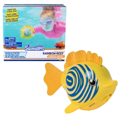 SwimWays Rainbow Reef Fish Toy, LeBron Waves Kids Pool Toy and Swimming Accessory, Self-Activated Water Toys, Learn to Swim Pool Toys for Kids Ages 5 & Up (Batteries Included)