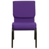 HERCULES Series 18.5''W Stacking Church Chair in Purple Fabric - Gold Vein Frame - Picture 138 of 140