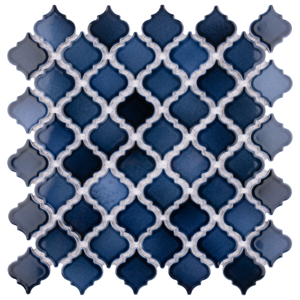 Hudson Tangier Midnight 12-3/8 in. x 12-3/8 in. Porcelain Mosaic Tile