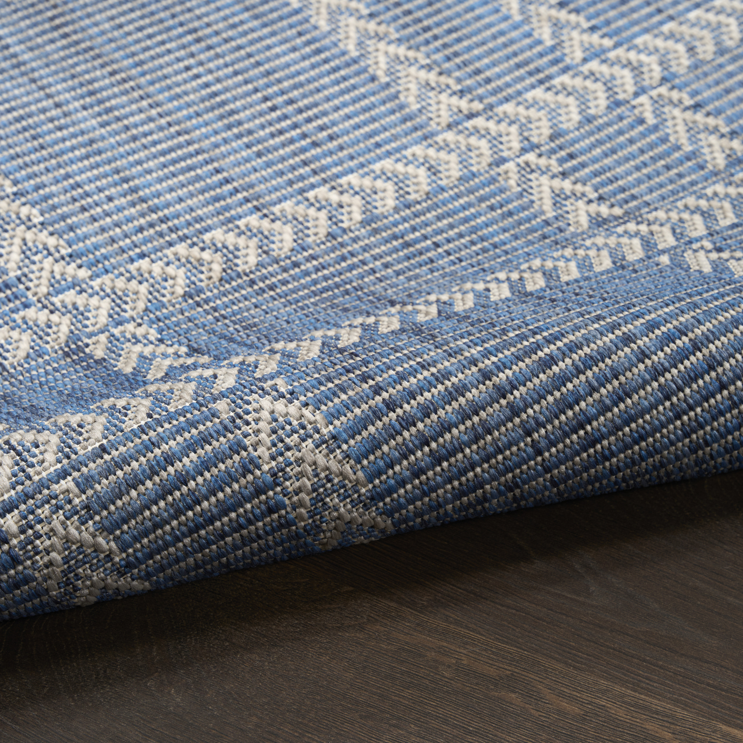 Nourison Horizon Indoor/Outdoor 9' x 12' Navy Modern Rug