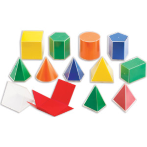 2D3D Geometric Solids, 8cm, Set of 12