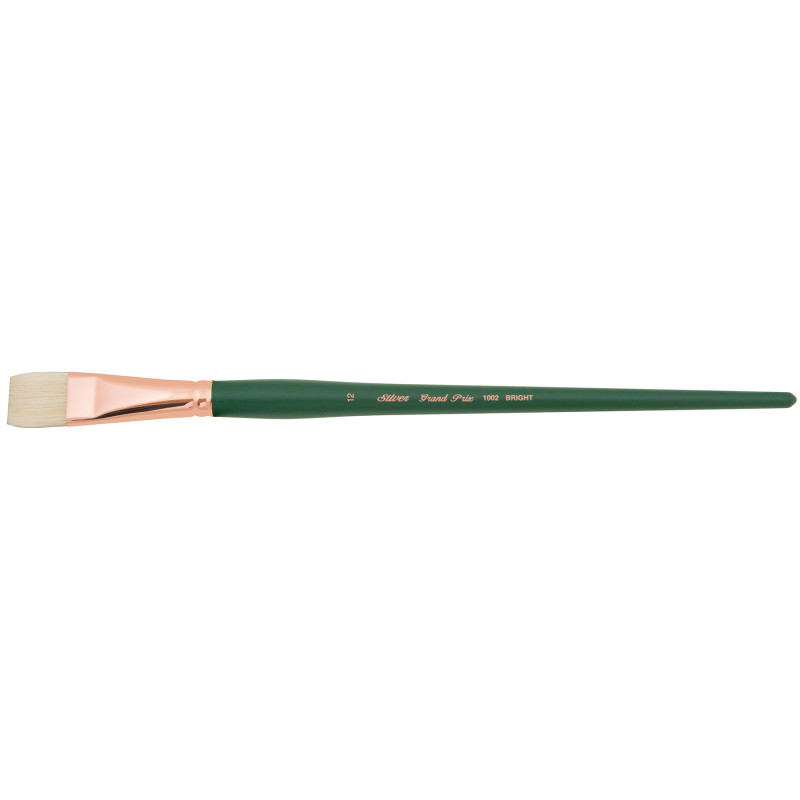 Grand Prix Brush, Bright, Long Handle, Size 12