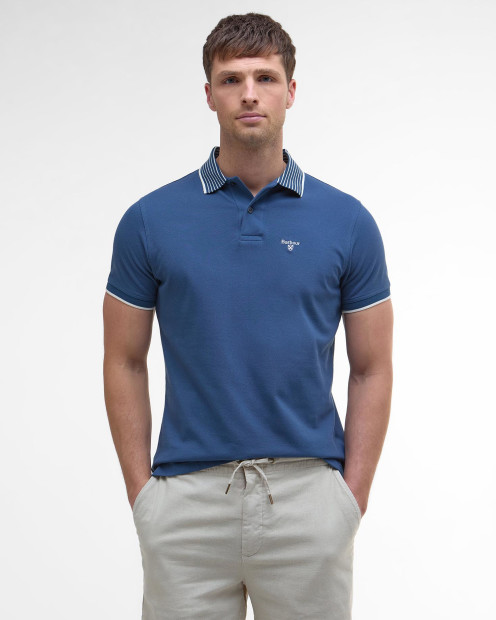 Denwick Short-Sleeved Polo Shirt Dark Denim