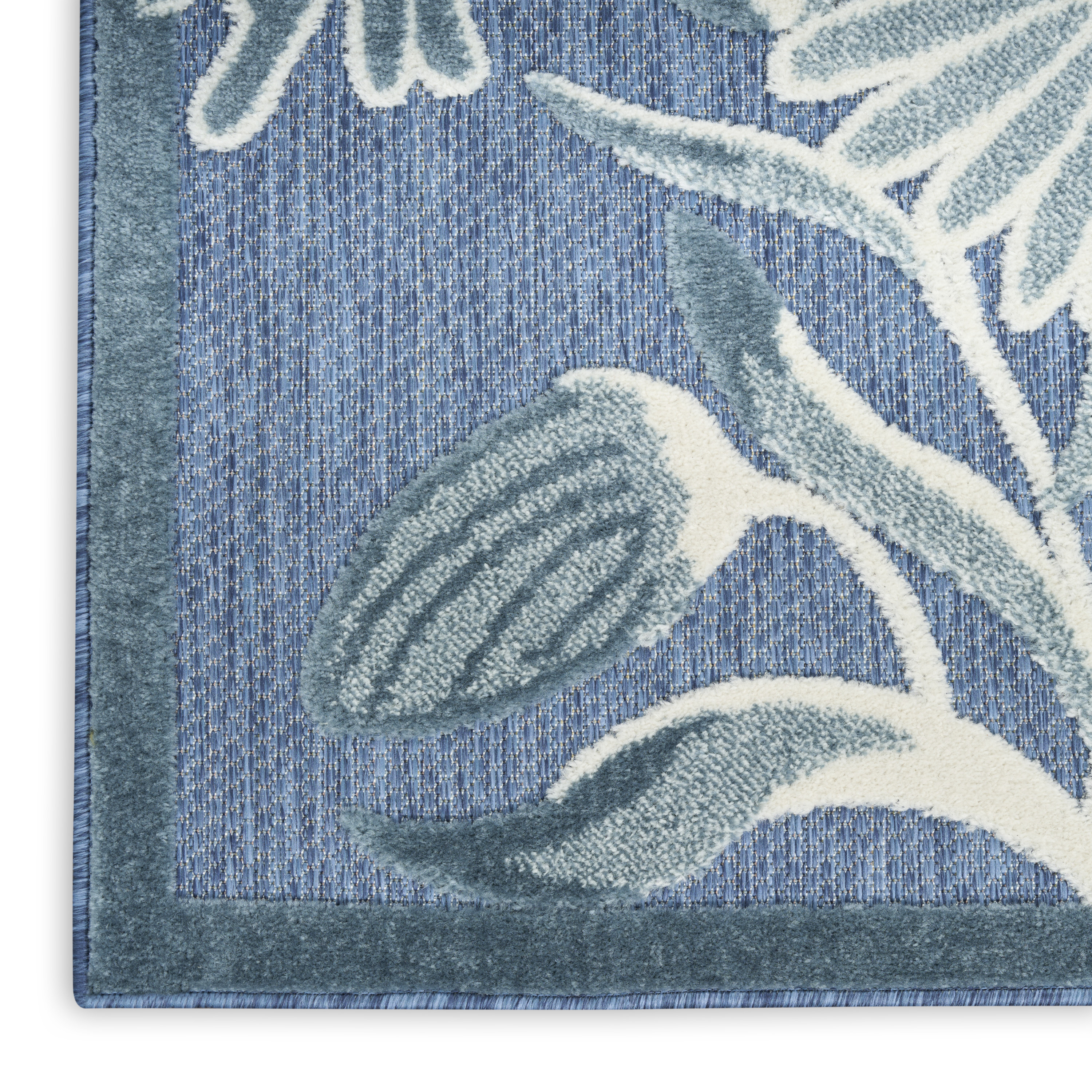 Nourison Aloha 3'6" x 5'6" Blue Outdoor Rug