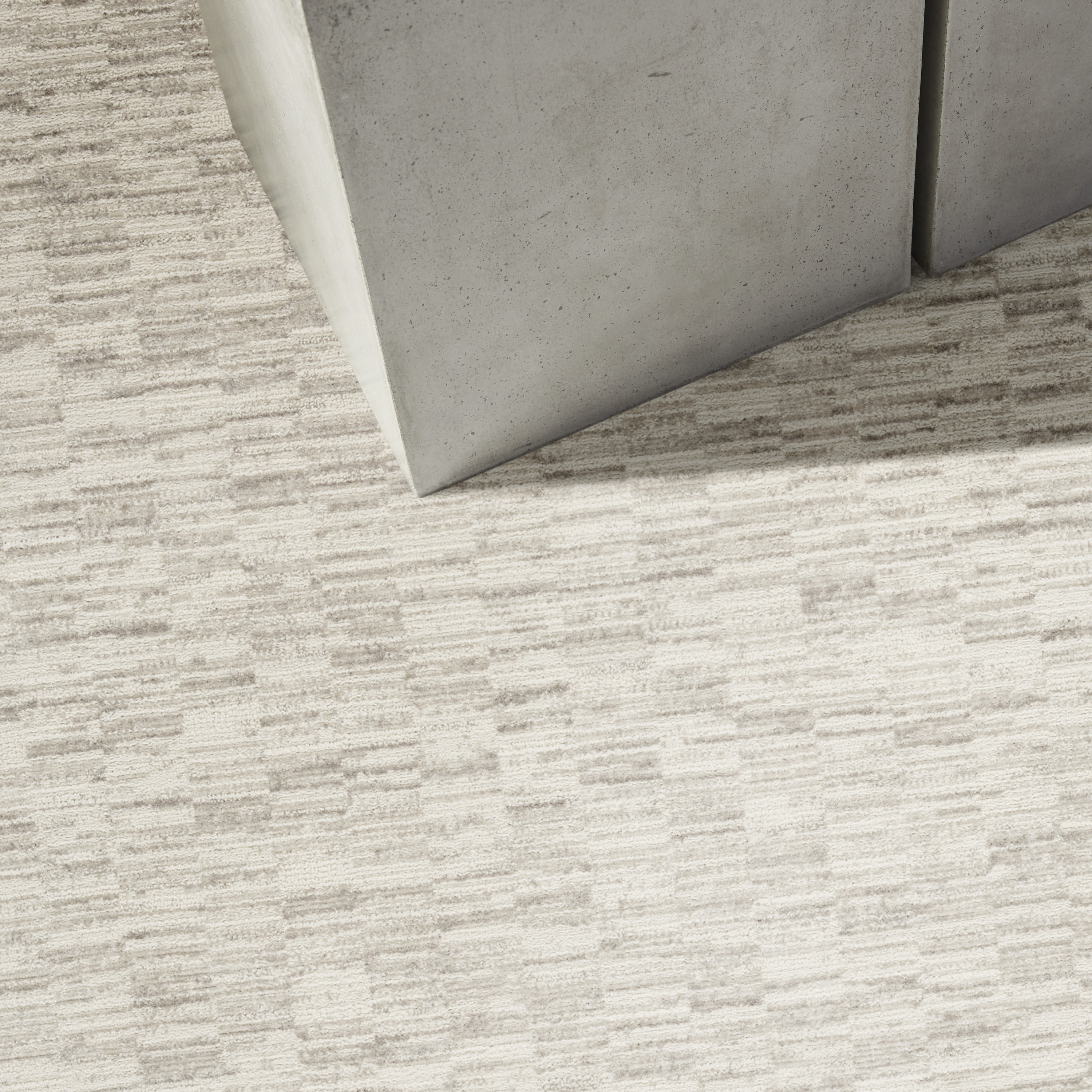 Calvin Klein CK029 Captivating 2'3" x 7'3" Ivory Grey Modern Indoor Rug