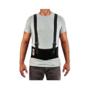 EGO11104, Ergodyne, ProFlex 1600 Standard Elastic Back Support Brace, Large, 34" to 38" Waist, Black