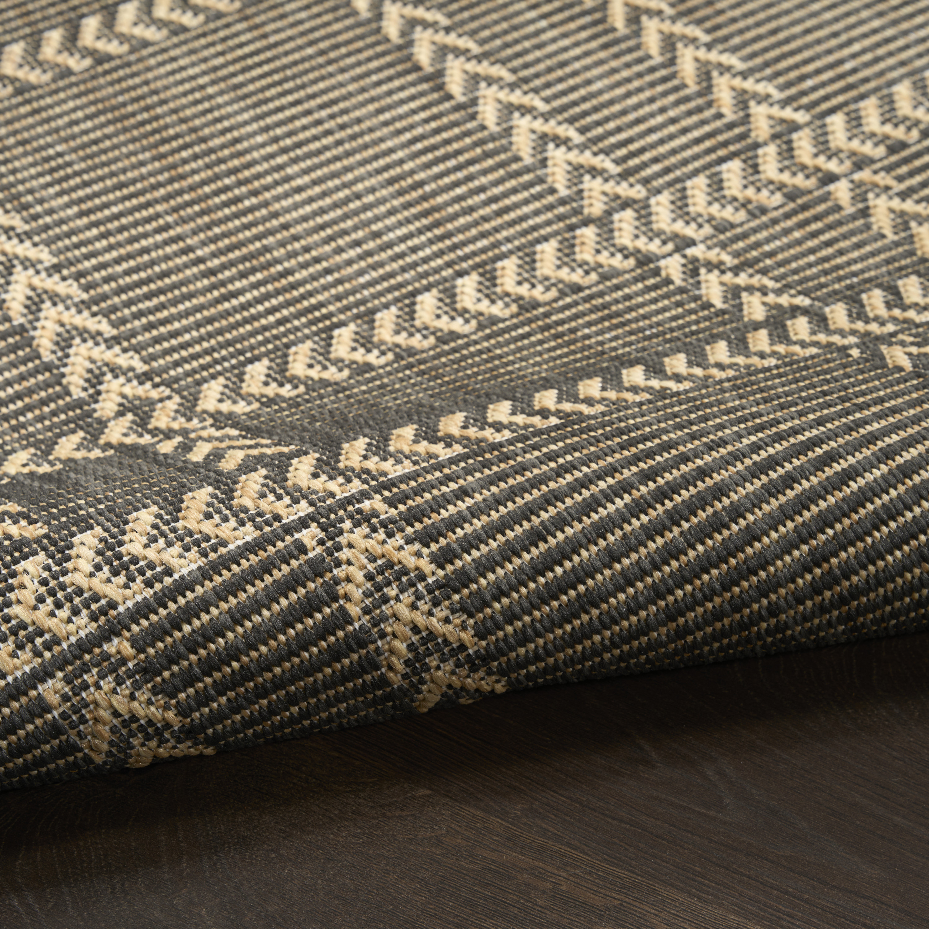 Nourison Horizon Indoor/Outdoor 9' x 12' Charcoal Modern Rug