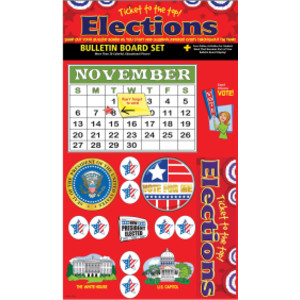 Ticket to the Top - Presidential Elections Bulletin Board Set
