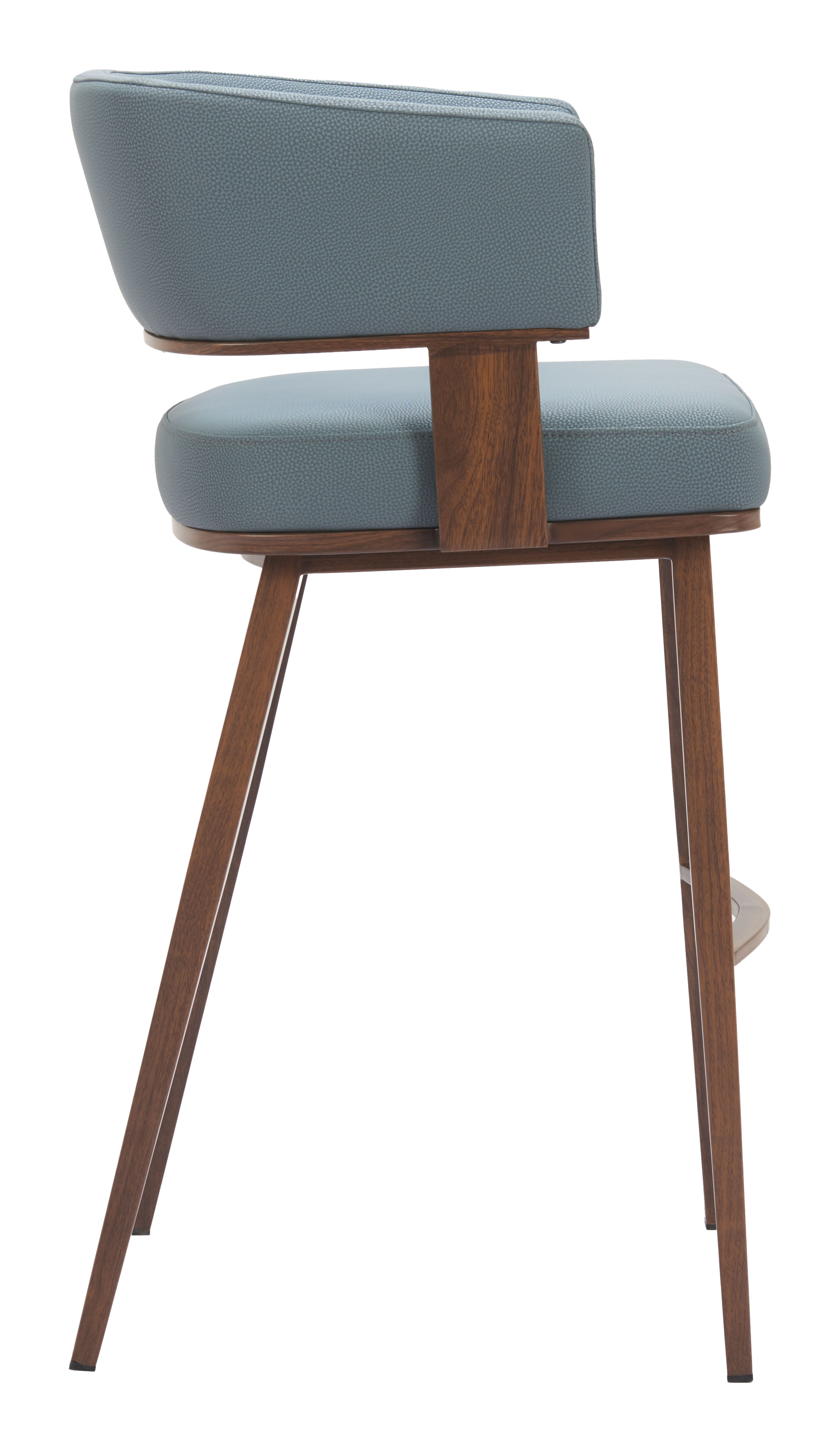 Poise Barstool Azure Gray & Walnut product image